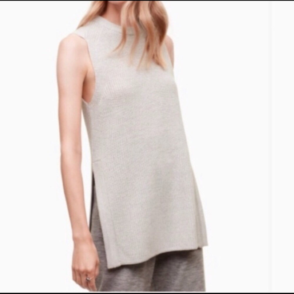 Aritzia Wilfred white Palmier Sweater